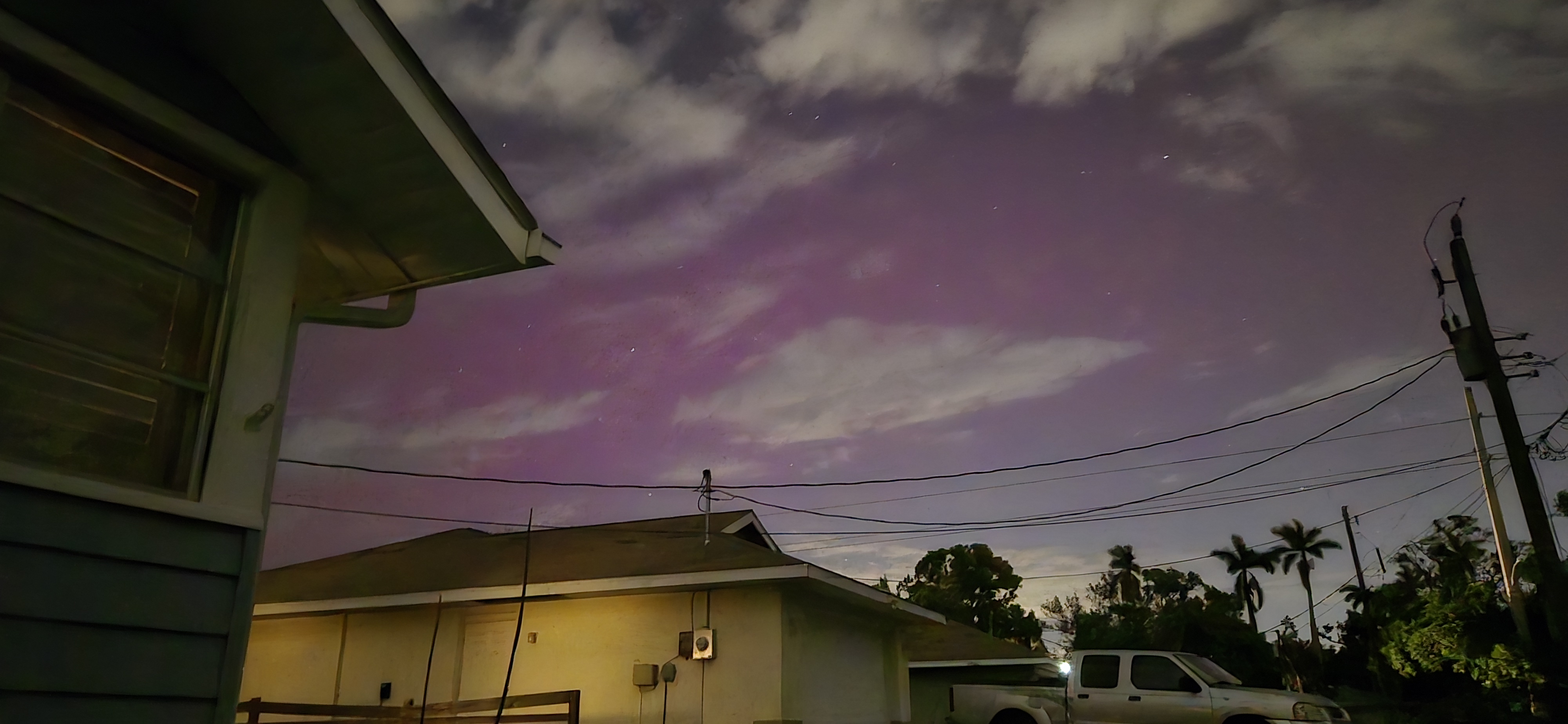 A Cosmic Surprise: Aurora in Hurricane Aftermath